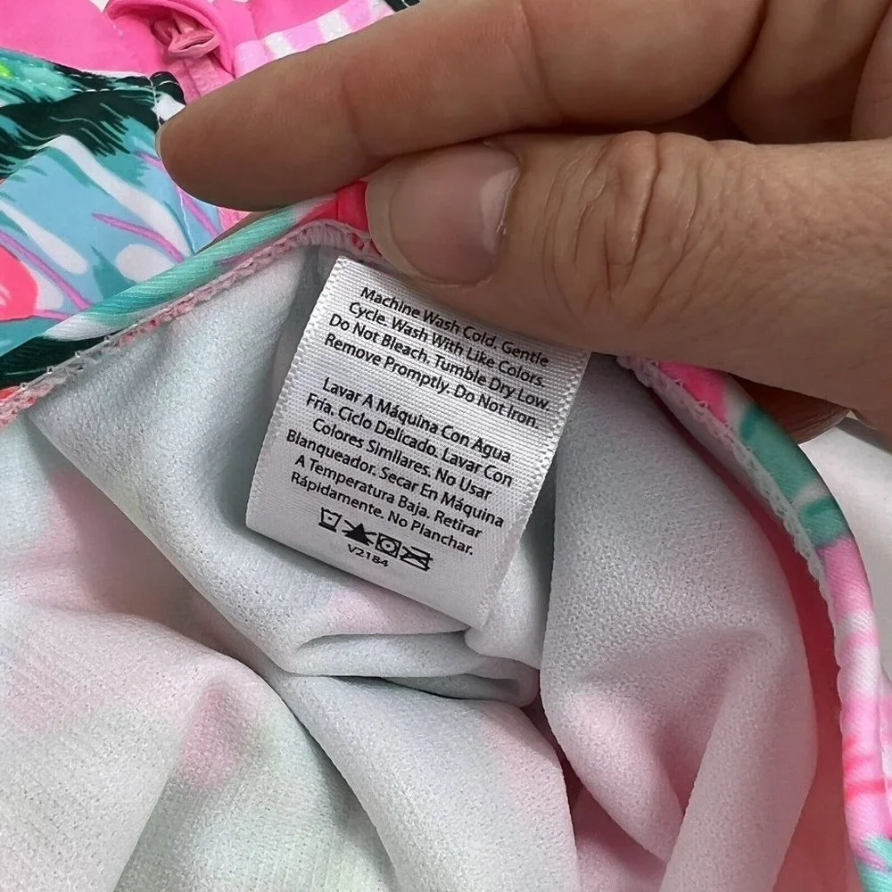 Wonder Nation Swimsuit Toddler Sz 18M Tropical Hawaiian Floral UPF 50 Rash Guard - Picture 8 of 12